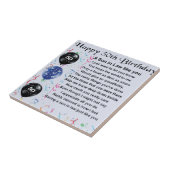 Carreau Poème de beau-fils - cinquantième conception (Côté)