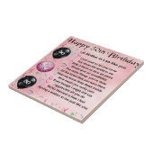 Carreau Poème de belle-mère - cinquantième anniversaire (Côté)