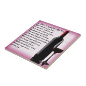 Carreau Poème de belle-soeur de vin (Côté)