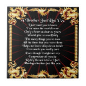 Carreau Poème de frère - conception noire (Devant)