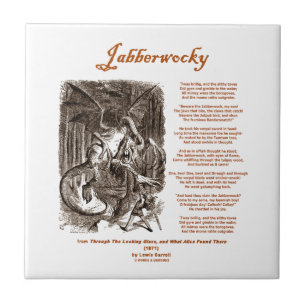 Carreau Poème de Jabberwocky par Lewis Carroll