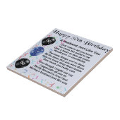 Carreau Poème de mari - cinquantième anniversaire (Côté)