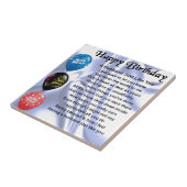 Carreau Poème de mari - joyeux anniversaire (Côté)