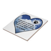 Carreau Poème de mémorial de Pawprint (Côté)