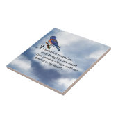 Carreau Poème de mémorial d'oiseau bleu (Côté)