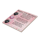 Carreau Poème de mère - cinquantième anniversaire (Côté)