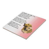 Carreau Poème de mère - conception de golden retriever (Côté)