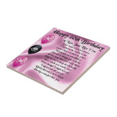 Carreau Poème de Nan - soixantième anniversaire (Côté)