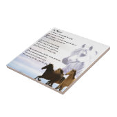 Carreau Poème de nièce - chevaux (Côté)