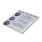 Carreau Poème de petit-fils - 18ème anniversaire (Côté)