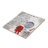 Carreau Poème maman et papa - 25ème anniversaire de Mariag (Côté)