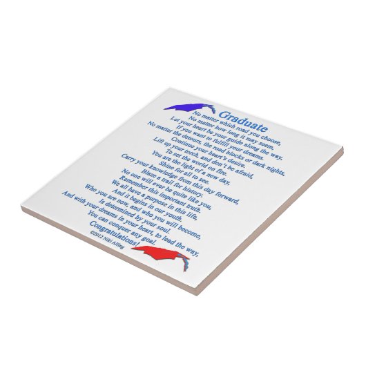 Carreau Poème universitaire (Côté)