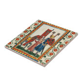 CARREAU POÈTE ALLEMAND COMME MINIATURE MÉDIÉVALE DE LA NUI (Côté)