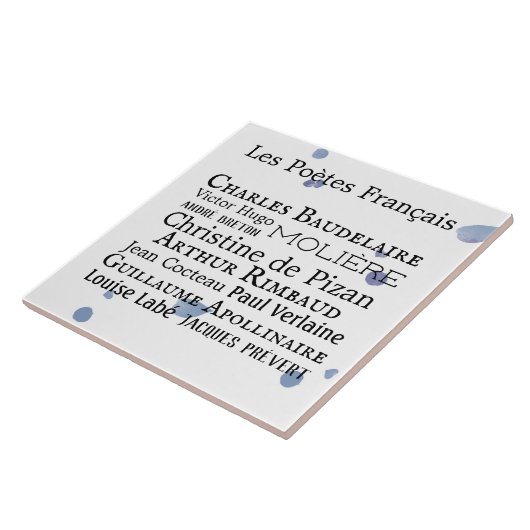 Carreau Poètes français (Côté)
