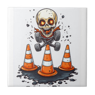 Carreau Pogo Bones � Squelette Fou en Mouvement