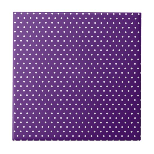 Carreau Point Blanc Fond Violet Élégant à pois (Devant)