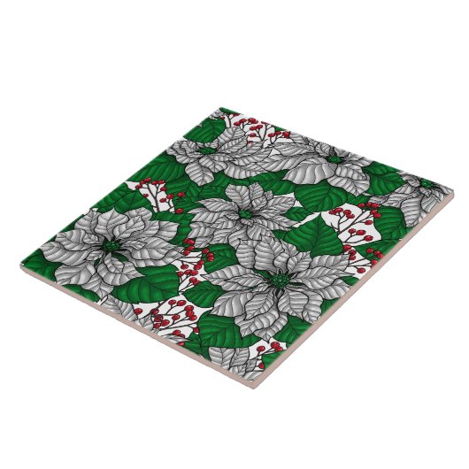 Carreau Pointe blanche, motif de Noël (Côté)