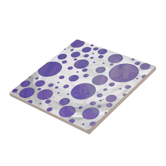 Carreau Pointe Polka Smear Blueberry (Côté)