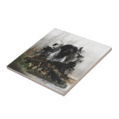 Carreau Pointeur À poils durs allemand (Côté)