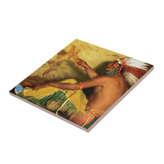 Carreau Pointeur avec fierté à son dossier (Côté)