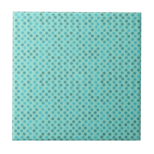 Carreau points aqua et turquoise