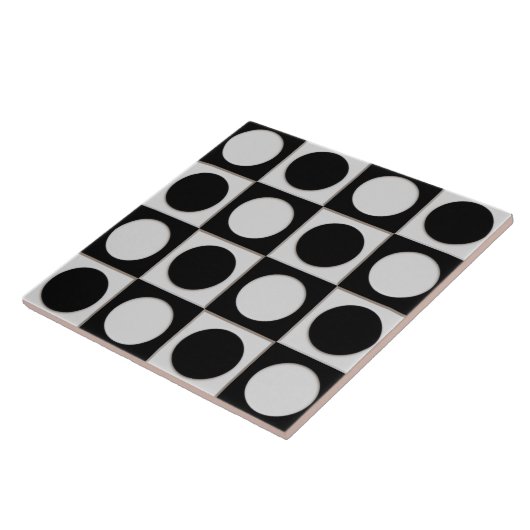 Carreau Points & Carrés / noir blanc + vos idées (Côté)