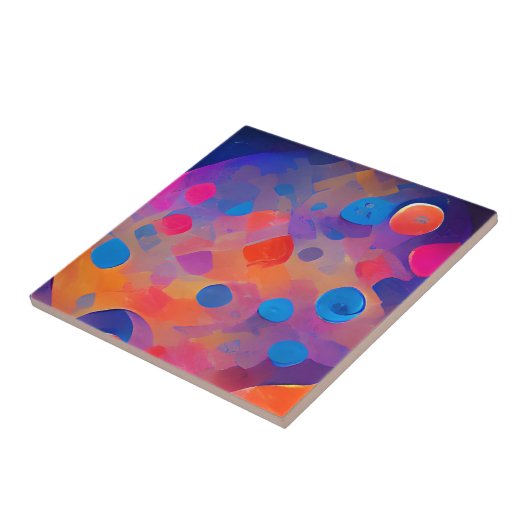 Carreau points d'art Abstraits colorés (Côté)