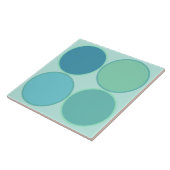 Carreau Points de cercle de couleurs de la mer (Côté)