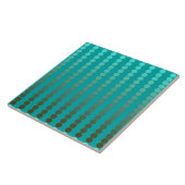 Carreau Points en satin - turquoise et gris étain (Côté)