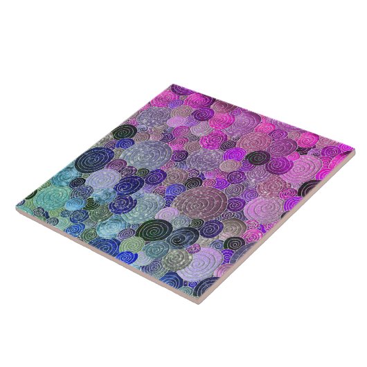 Carreau Points et cercles de Parties scintillant de luxe - (Côté)