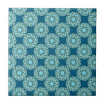 Carreau Points & Etoiles Retro Turquoise & Aqua<br><div class="desc">Ce carrelage en céramique turquoise et aqua présente un motif géométrique d'inspiration moderne et rétro cool du milieu du siècle. Le motif géométrique est construit sur une combinaison de cercles turquoise répétés, de points et d'étoiles avec des accents verts saufs qui se chevauchent pour former un motif arlequin turquoise plus...</div>