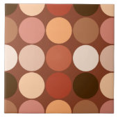 Carreau Points géants du milieu du siècle, Brown au chocol (Devant)