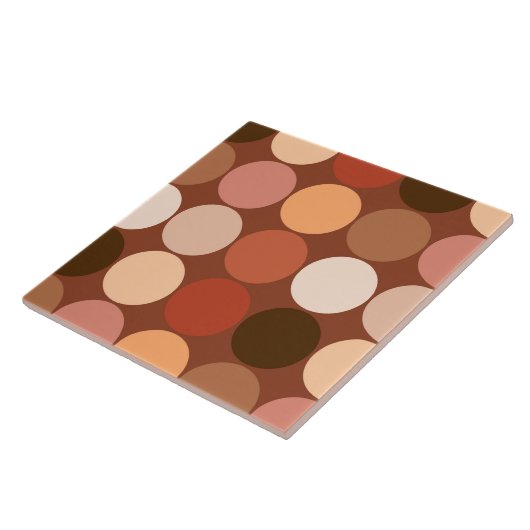 Carreau Points géants du milieu du siècle, Brown au chocol (Côté)