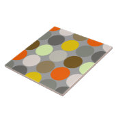 Carreau Points géants, gris, or et orange de la moitié du (Côté)