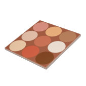 Carreau Points géométriques de grande taille, marron choco (Côté)