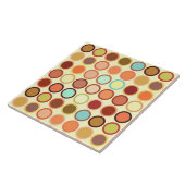 Carreau Points modernes de la moitié du siècle - crème (Côté)