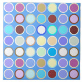 Carreau Points modernes du milieu du siècle - bleu ciel & (Devant)