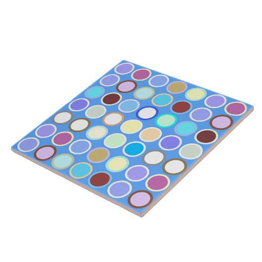 Carreau Points modernes du milieu du siècle - bleu ciel & (Côté)