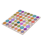 Carreau Points modernes du milieu du siècle, couleurs mult (Côté)