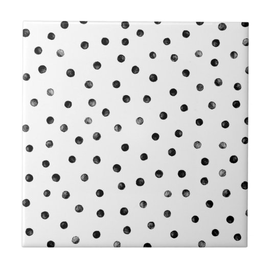 Carreau Points noirs et blancs de confettis (Devant)