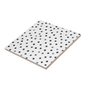 Carreau Points noirs et blancs de confettis (Côté)