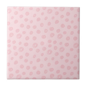 Carreau Points Rose Pâle
