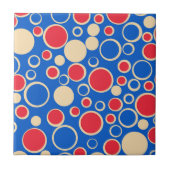 Carreau Points Rouges Et Bleus Sur Fond Bleu (Devant)