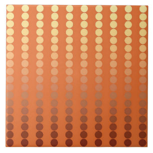 Carreau Points satinés - rouille et or