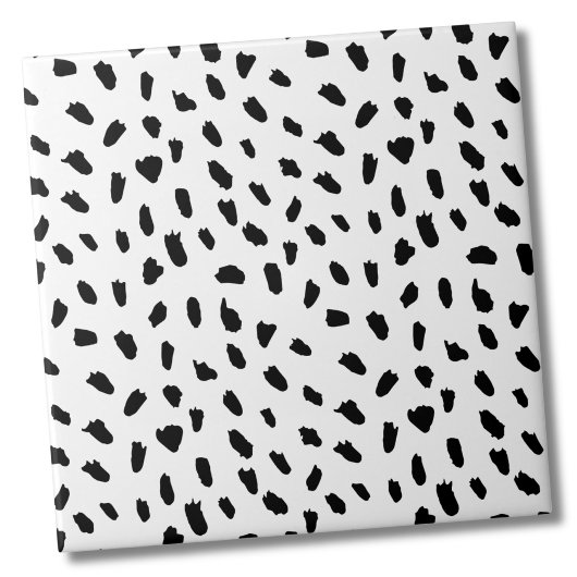 Carreau Points simples Motif noir blanc