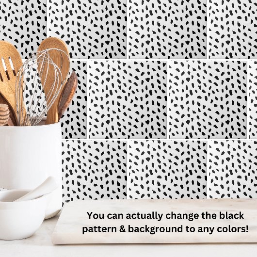 Carreau Points simples Motif noir blanc