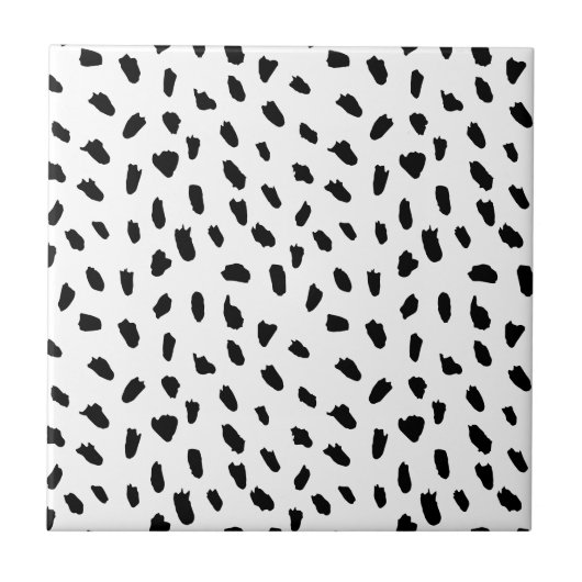 Carreau Points simples Motif noir blanc (Devant)