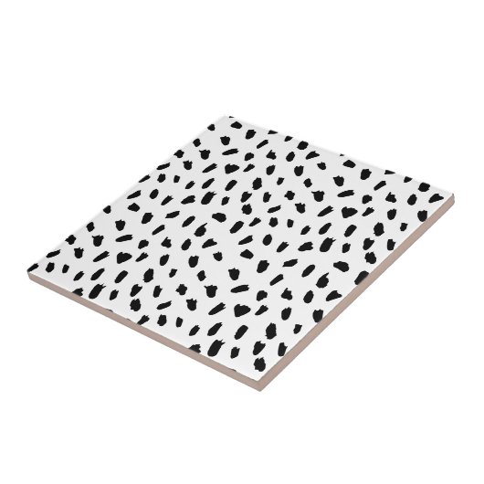 Carreau Points simples Motif noir blanc (Côté)