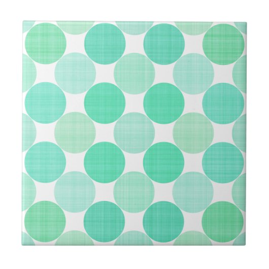 Carreau points verts et turquoise texturés (Devant)