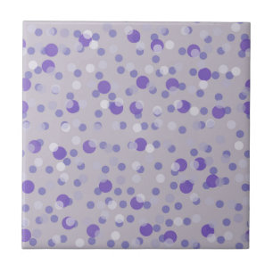 Carreau points violets, lavande et gris